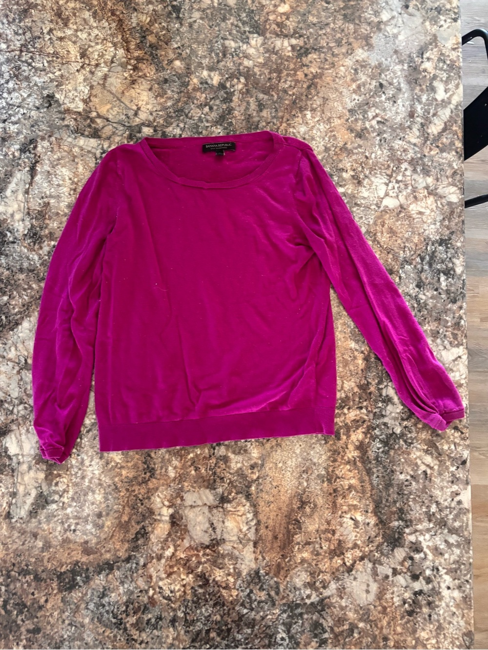 Magenta Long Sleeve Lightweight Sweater